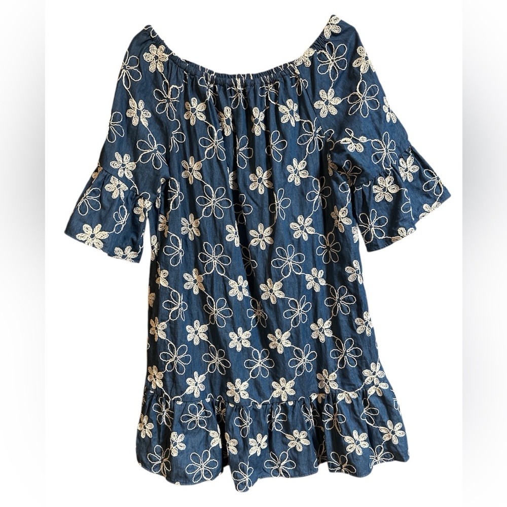 Label by five twelve Blue Floral Off-Shoulder Dress
